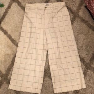 Madewell Emmett Window Pane Wide Leg Pants